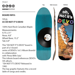 Devo Oh No! Its Devo deck 9.75"