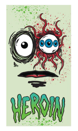 Heroin Skateboards Space Egg 3 Sticker
