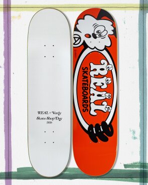 Real Skateboards X Skateshopday Verdy deck 8.38" red