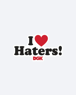 DGK Skateboards Haters Sticker Red