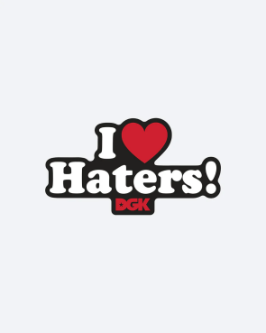 DGK Skateboards Haters Sticker Black Red