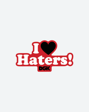 DGK Skateboards Haters Sticker Red Black