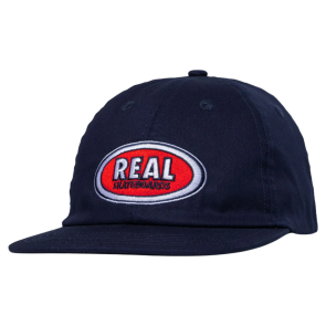 Real Skateboards Oval Embroidered Strapback Cap Navy