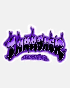Thrasher Magazine Airbrush Sticker Purple 6"