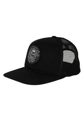 Independent Truck Co Dressen Skull Rose Snapback Cap Black