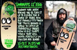 Heroin Skateboards Swampy Egg deck 11"