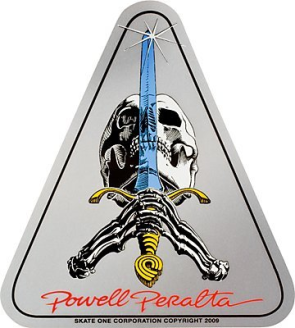 Powell & Peralta skull & sword sticker