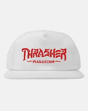 Trasher Thrash & Destroy Snapback Cap White