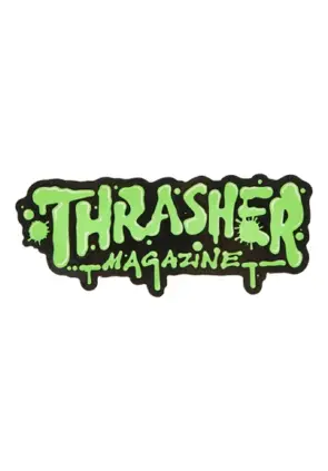 Thrasher Magazine Wet Paint Black/Green Sticker 6"