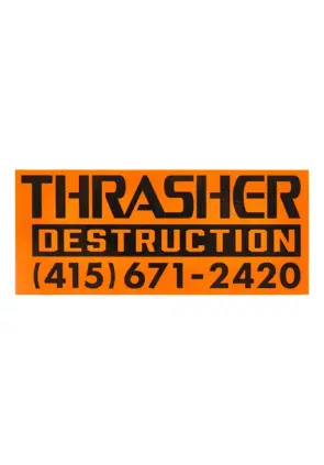 Thrasher Magazine Destruction Orange Sticker 5"