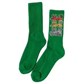 Toy Machine Triple Cat Green Socks