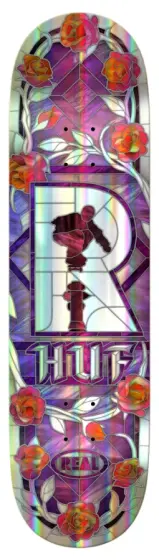 Real Skateboards Huf Holographic Cathedral deck 8.25"
