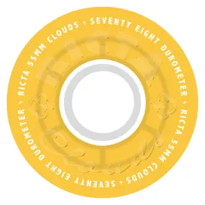 Ricta Clouds Transparent Citrus White Wheels 55mm 78a