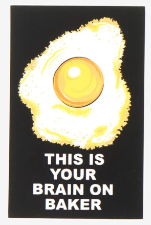 Baker Skateboards Any Questions Brain Sticker