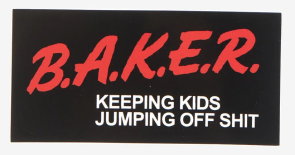 Baker Skateboards Any Questions Kids Sticker