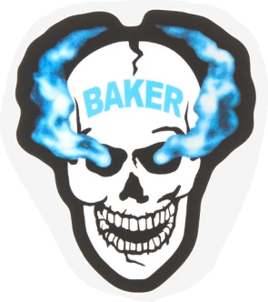 Baker Skateboards Any Questions Skull Sticker