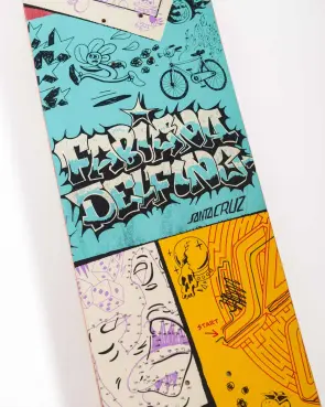 Santa Cruz Skateboards Delfino Scribble Feelbase deck 8.25"