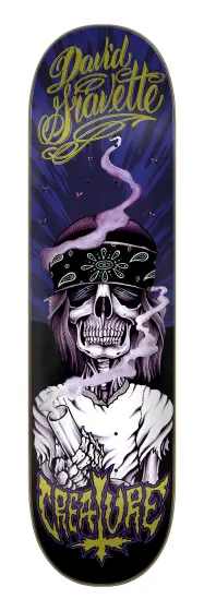 Creature Skateboards Gravette Hippie Skull 20th deck...