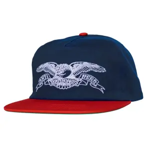 Anti Hero Basic Eagle Snapback Hat Navy/Red