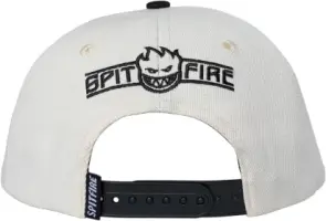 Spitfire Live To Burn Arch Snapback Hat White/ Black