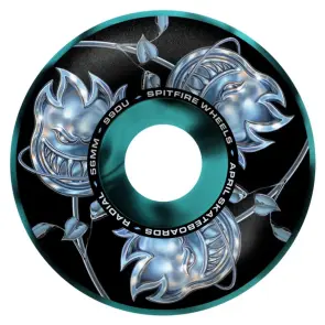 Spitfire X April wheels F4 Radials 56mm 99A black swirl